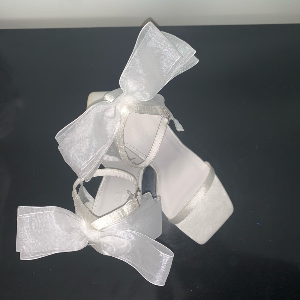 ASOS bow Truffle Collection barely there sandals